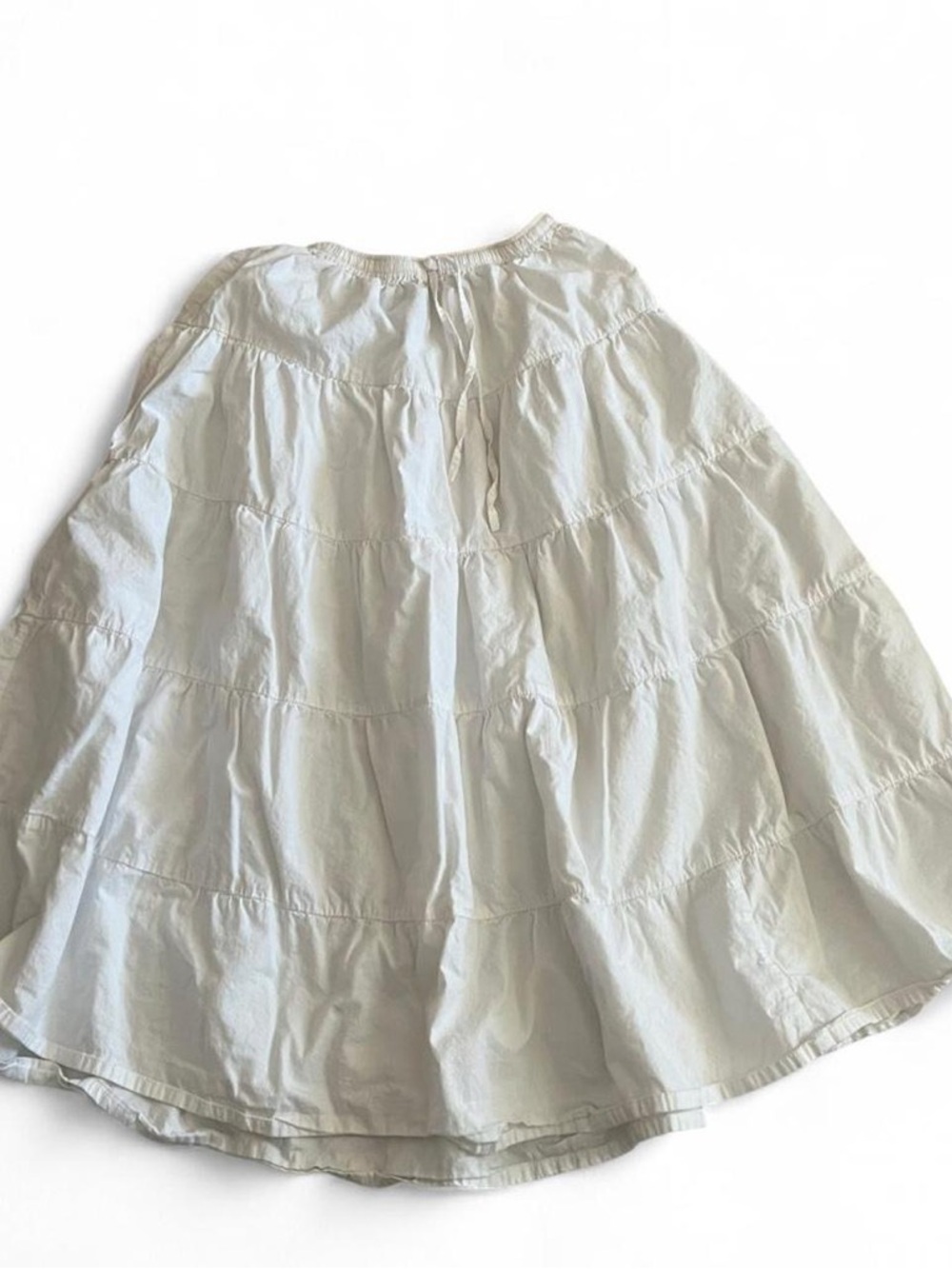 Motel Rocks White Tiered Cotton Midi Skirt - Picture 2 of 7